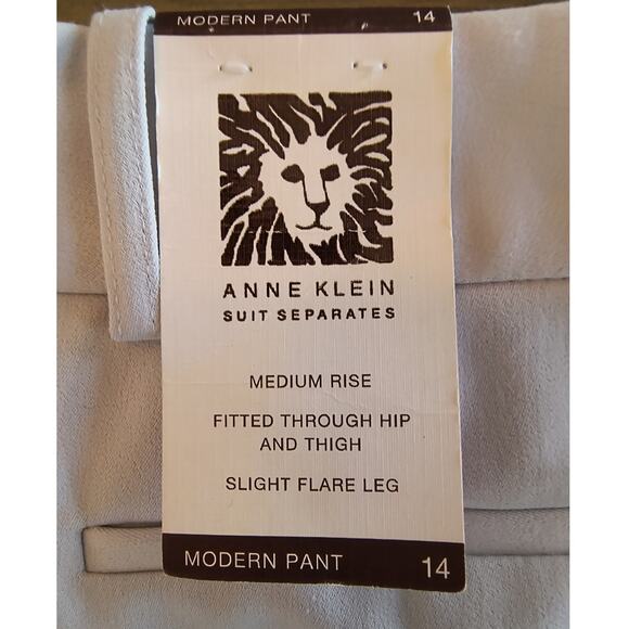 Ann Klein Modern Pant Women's Sz 14 Gray Mid Rise Flared Leg Career Professional - Picture 6 of 15